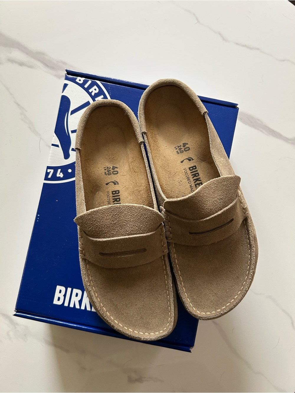 Birkenstock Naples Wrapped Suede Loafers